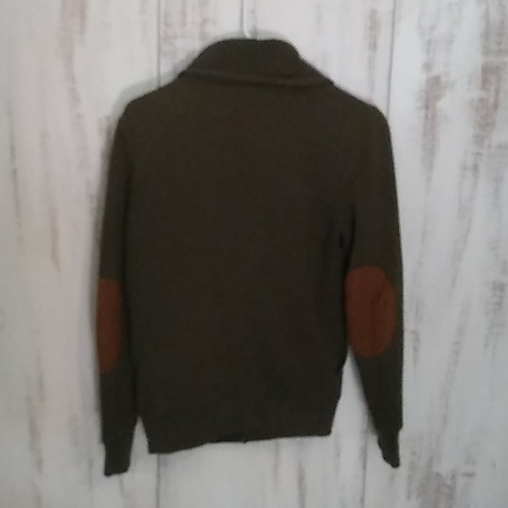 Men's XS patch elbow cardigan - Picture 2 of 5